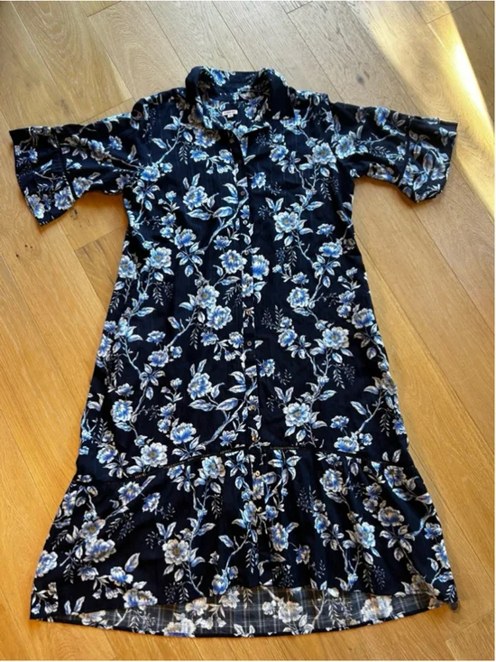 Women's Johnny Was Magnolia Hi Low Floral Midi Dress XL - Picture 4 of 9